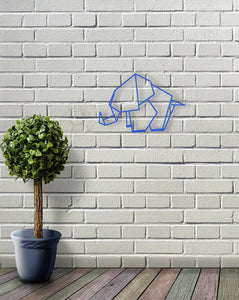 Origami Geometric Elephant Wall Art Hanging Decoration Various Colours Available