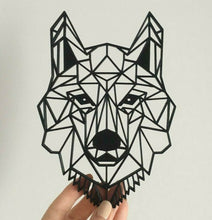 Load image into Gallery viewer, Geometric Wolf Wall Art Hanging Decoration Origami Style Pick Your Colour
