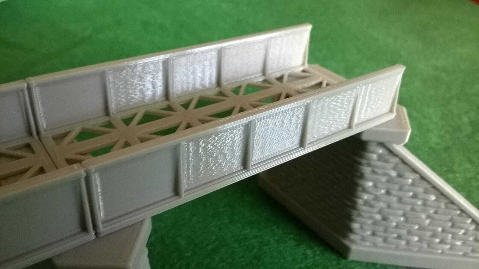 Train Bridge Rounded Support Large Girder Bridge N Gauge Model Railway Bridge Support Stonework Sup ...