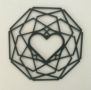 Geometric Heart Wall Art Decor Hanging Decoration Origami Style