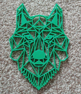 Geometric Wolf Wall Art Hanging Decoration Origami Style Pick Your Colour