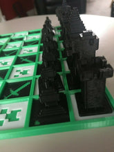Load image into Gallery viewer, 3D Printed Chess Set Minechess Minecraft Style Chess Pieces Only
