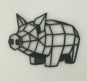 Geometric Pig Wall Art Decor Hanging Decoration Origami Style