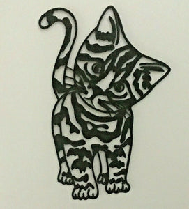 Kitten Standing Large Wall Art Hanging Decoration Tabby Cat Pick Your Colour