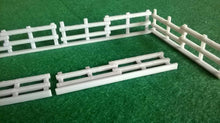 Load image into Gallery viewer, Model Railway Line Side Fencing 00gauge Farming Wargames 10 Panels + 1 Gate
