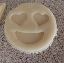 Load image into Gallery viewer, Heart Eyes Love Emoji 3D Printed Cookie Cutter Stamp Baking Biscuit Shape Tool
