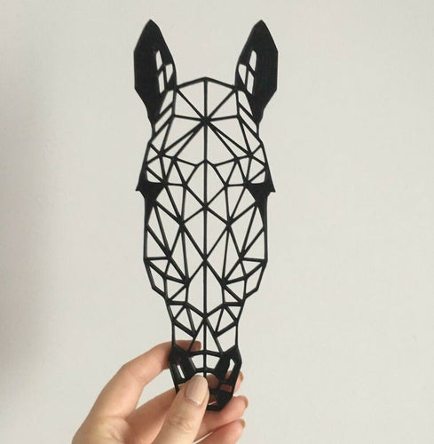 geometric horse head