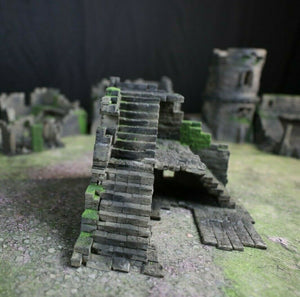 The Athenaeum  Ruin Terrain Building 28mm 3d Printed Wargaming Dungeons