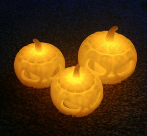 Halloween Pumpkins With Tealights x3 Small Medium Large 3d Print Jack O Lantern