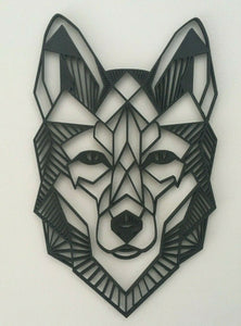 Geometric Wolf Animal Wall Art Decor Hanging Decoration Origami Style