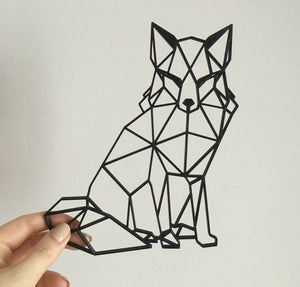 geometric sitting fox