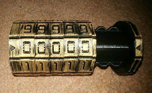 Load image into Gallery viewer, Mini Cryptex Puzzle DaVinci Replica 3D Print Plastic 5, 6 or 7 Number Black Gold

