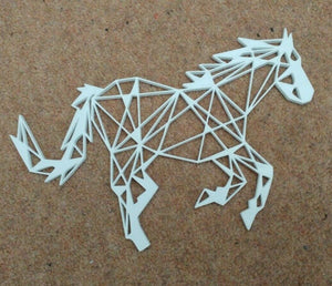 Geometric Horse Galloping Wall Art Hanging Decoration Origami Pick Your Colour