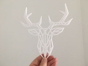 Geometric Deer Stag Animal Wall Art Decor Hanging Decoration Small 18.2cm Wide