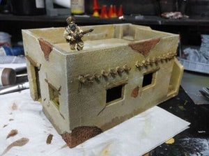 Small Desert House Removable Roof Bolt Action Army Wargaming Building 28mm