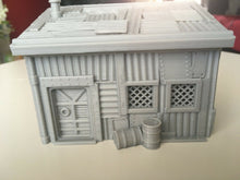 Load image into Gallery viewer, Dungeons &amp; Dragons Warhammer Wargame Style Apocalyptic Sheds Buildings 3dprinted

