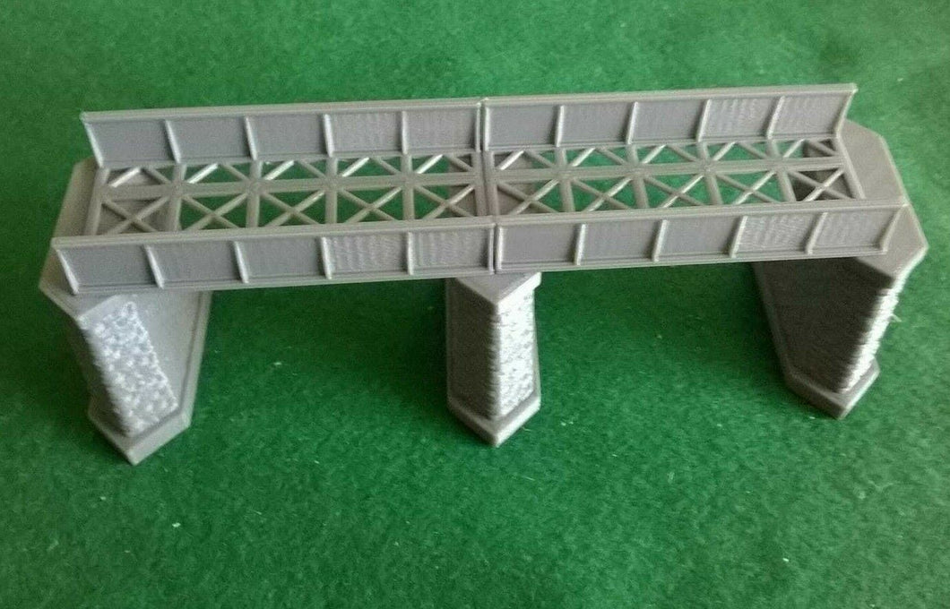 Girder Bridge N Gauge Model Railway Single Track  Support Piers Stonework Detail