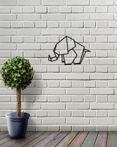 Origami Geometric Elephant Wall Art Hanging Decoration Various Colours Available