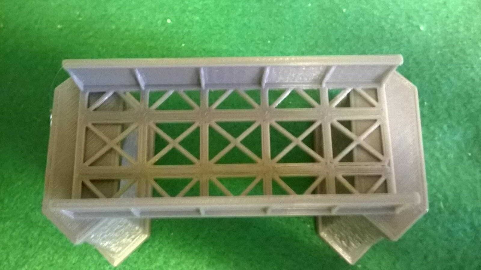 O Gauge Model Railway Single Track Laser Cut Girder Bridge Kit 4mm MDF 60cm Long - Foto 4