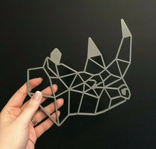 Load image into Gallery viewer, geometric rhino head
