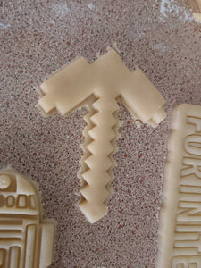 Pickaxe 3D Printed Cookie Cutter Stamp Baking Biscuit Shape Tool Minecraft Style