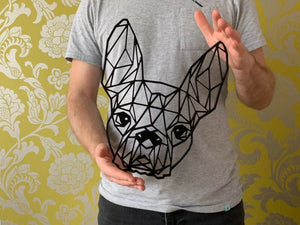 Geometric Boston Terrier Dog Animal Wall Art Decor 300 X 243mm