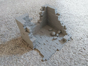 The Cannonball Rubble Ruin Terrain Building 28mm 3d Printed Wargaming Dungeons