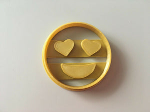 Heart Eyes Love Emoji 3D Printed Cookie Cutter Stamp Baking Biscuit Shape Tool