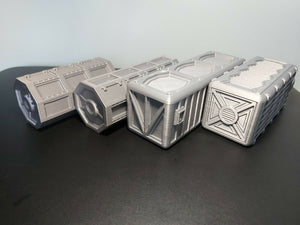 Warhammer Post Apocalytic Style Shipping Containers D+D Scenery Hides 3d Printed
