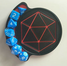 Load image into Gallery viewer, Dungeons and Dragon Style D&amp;D Coaster Set D4, D10, D12 and D20 Style
