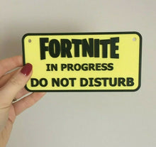 Load image into Gallery viewer, Fortnite Wall Plaque Door Sign Gaming Sign Kids Bedroom Gamer Pick Your Colour
