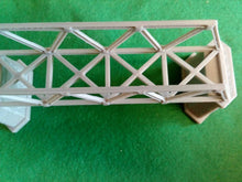 Load image into Gallery viewer, Lattice Girder Railway Bridge Single Track TT120 Gauge with 2 Stonework Piers
