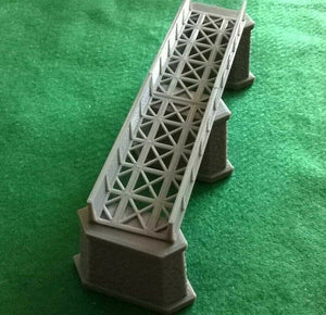 Girder Bridge N Gauge Model Railway Single Track  Support Piers Stonework Detail