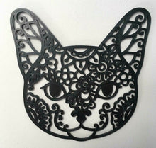 Load image into Gallery viewer, Cat Wall Art Hanging Decoration Mandala Style Cat Head Pick Your Colour
