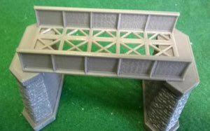 Girder Bridge TT120 Gauge Single Track Model Railway Support Piers Stonework
