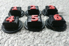Load image into Gallery viewer, Warhammer Crates 40k Style Objective Markers Numbers Colour Choice 30mm
