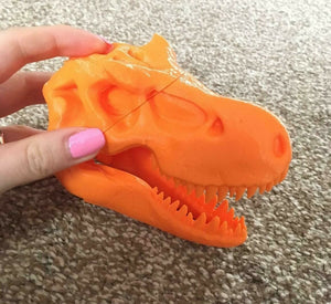 T-Rex Dinosaur Skull Model Moving Jaw Bones 3d Printed Pick Your Colour