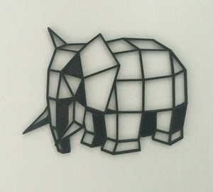Geometric Elephant Wall Art Decor Hanging Decoration Origami Style