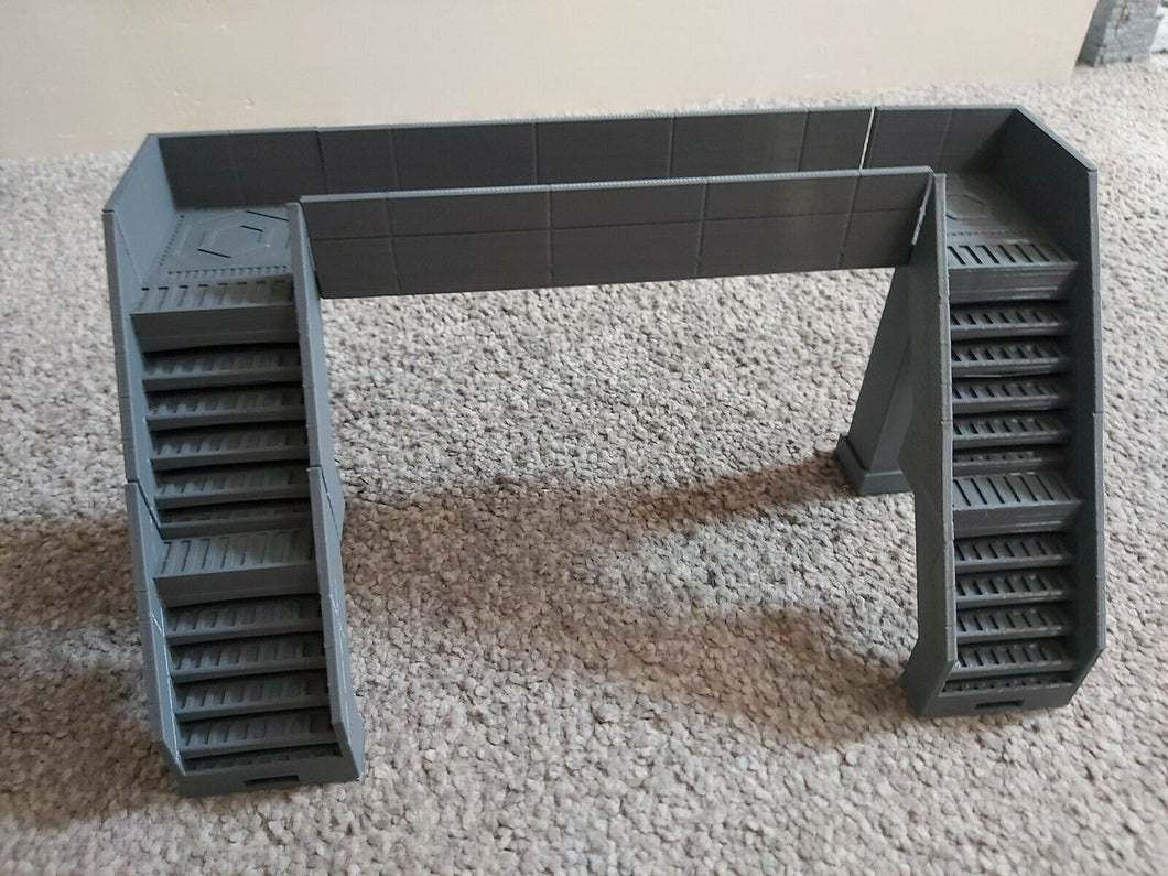 Modular Stairs Walkway System 28mm Wargame Cyberpunk Platform Steps Scenery Wargaming