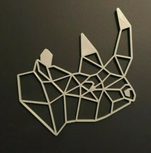 Load image into Gallery viewer, Geometric Rhino Head Animal Wall Art Decor Hanging Decoration Origami Style
