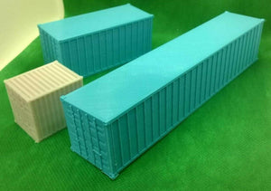 Shipping Containers Railway OO gauge Warhammer 10ft 20ft and 40ft Pack of 3