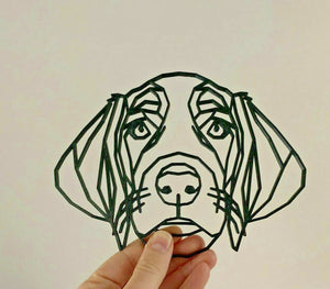 Geometric Weimaraner Dog Pet Animal Wall Art Decor Hanging Decoration