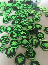 Load image into Gallery viewer, Warhammer 40K Kill Team Tokens Tactic Tokens x80 Black &amp; Green
