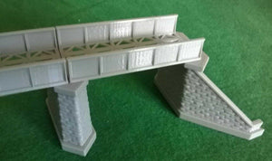 Girder Bridge TT120 Gauge Model Railway Bridge Support Girders Stonework Piers