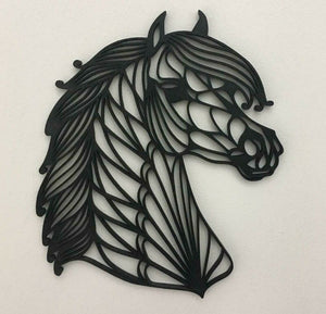 Horse Head Pony Wall Art Hanging Decoration Modern Style Pick Your Colour
