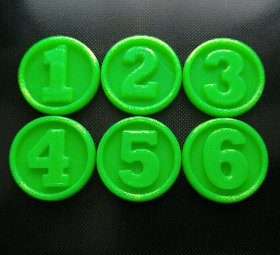 Warhammer 40k Style Objective Markers Bold Number Circular Colour Choice 40mm