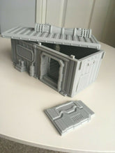 Load image into Gallery viewer, Warhammer War Game Container Hab Buildings Bunkers D+D Scenery
