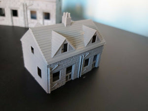 N Gauge OO or Z Model Railway Layout Buildings Stone Effect Cottage Houses
