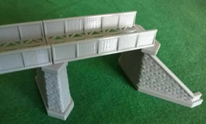 Large Girder Bridge TT120 Gauge Model Railway Bridge Support Stonework Supports