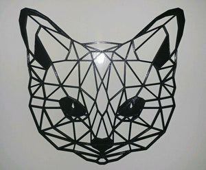 Geometric Cat Kitten Wall Art Hanging Decoration Origami Style Pick Your Colour